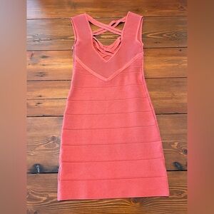 WOW Couture - Bandage Body-con Mini Dress - Tomato Color - Size M